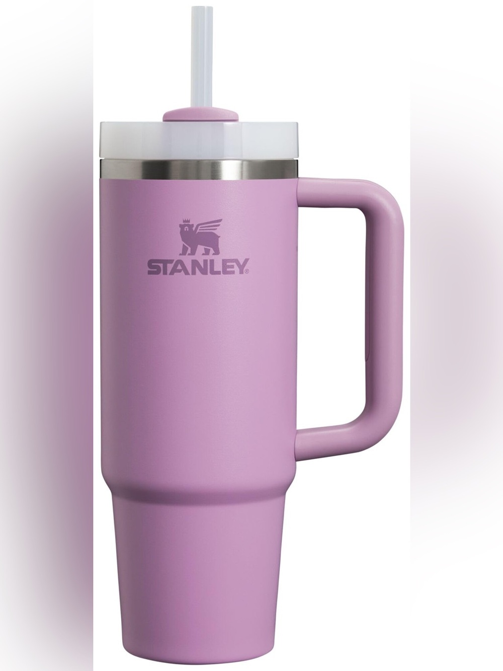 EUC Stanley The Quencher H2.0 FlowState 30 ounce Lilac Water Bottle with Straw